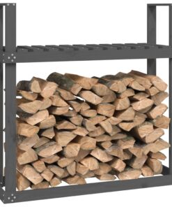 Alternative view of Support pour bois de chauffage Gris 110x35x108,5 cm Bois de pin
