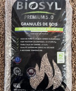 Granulés de bois Biosyl 5.0 premium – Palette de 72 ou 36 sacs de 15 kg