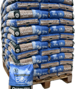 Alternative view of Granulés de bois premium EO2 15kg – Palette de 66 ou 33 sacs